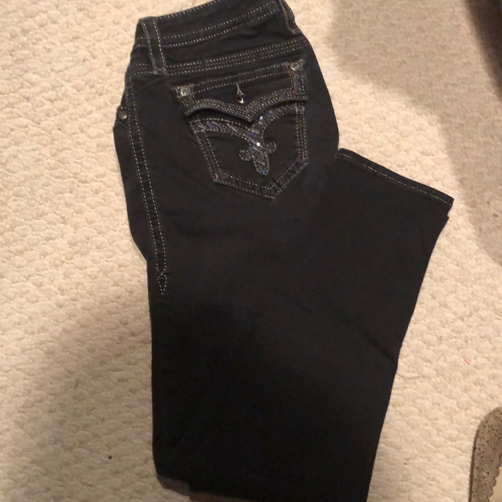 Rock revival black skinny inseam 29